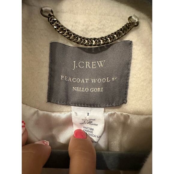 J. Crew Wool Peacoat Double Breasted MISSING BUTTONS Size 2 - Picture 3 of 4